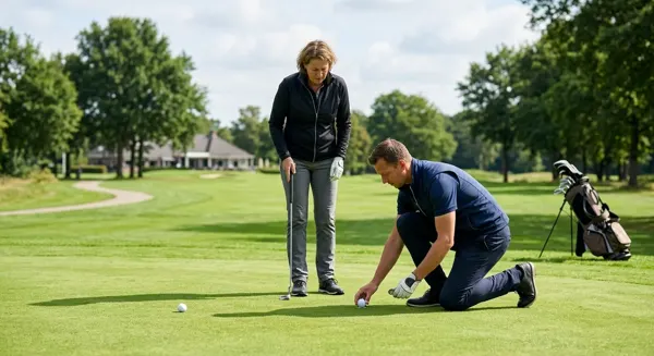 Illustration for rule 14: Marking, Lifting and Dropping Your Ball