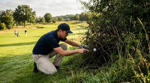 Illustration for rule 19: Rescue Option: Your Ball Is Unplayable